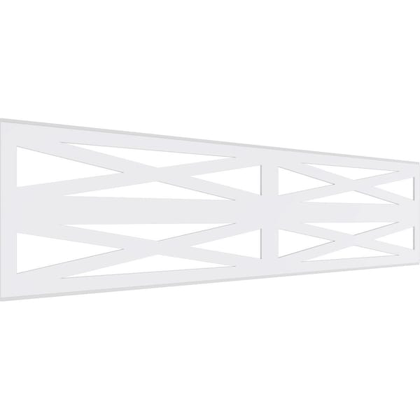 Ekena Millwork Set of Four Panels for 94 1/2"W x 24 1/4"H Farmhouse Fence Fretwork Wainscot Wall Paneling WPKP12X01X47FHF - main